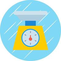 Weighing Machine Flat Circle Icon Design vector