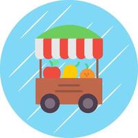 Fruit Stand Flat Circle Icon Design vector