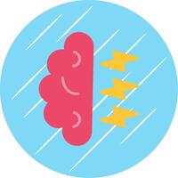 lluvia de ideas plano circulo icono diseño vector