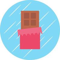 Chocolate Bar Flat Circle Icon Design vector