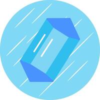 Crystal Flat Circle Icon Design vector