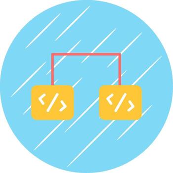 Software Development Flat Circle Icon Design vector