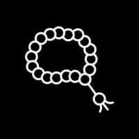 Tasbih Line Inverted Icon Design vector