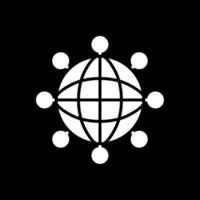 Internet Glyph Inverted Icon Design vector