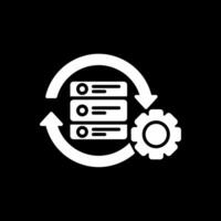 Data Processing Glyph Inverted Icon Design vector