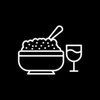 Iftar Line Inverted Icon Design vector