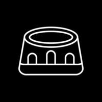 Prayer Hat Line Inverted Icon Design vector