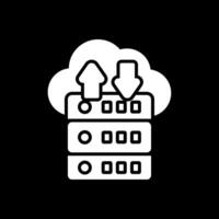 Data Flow Glyph Inverted Icon Design vector