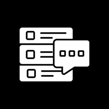 Database Message Glyph Inverted Icon Design vector