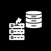 Data Stacks Glyph Inverted Icon Design vector