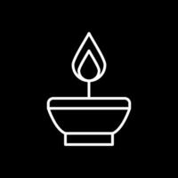 Oil Lamp Line Inverted Icon Design vector