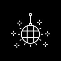 disco pelota línea invertido icono diseño vector
