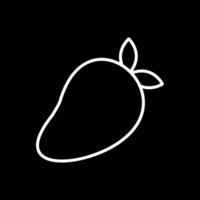 Mango Line Inverted Icon Design vector