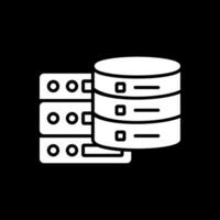 Data Server Glyph Inverted Icon Design vector