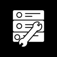 Repair Tool Glyph Inverted Icon Design vector