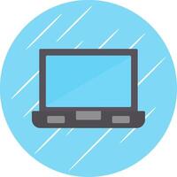 Laptop Screen Flat Circle Icon Design vector