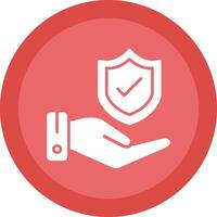 Hand Claim Line Shadow Circle Icon Design vector