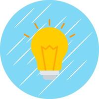 Light Bulb Flat Circle Icon Design vector