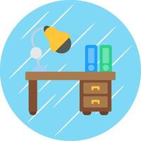 Workspace Flat Circle Icon Design vector