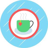 Mug Flat Circle Icon Design vector