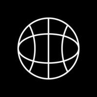 Globe Line Inverted Icon Design vector