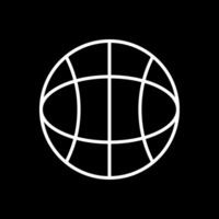 Globe Line Inverted Icon Design vector