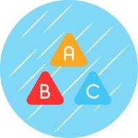 Abc Flat Circle Icon Design vector