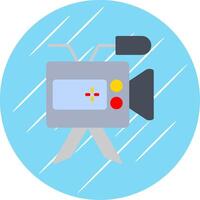 Camera Flat Circle Icon Design vector