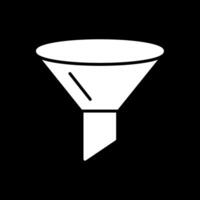 Funnel Glyph Inverted Icon Design vector