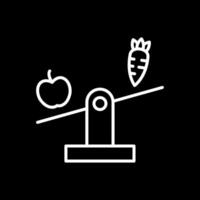 Balanced Diet Line Inverted Icon Design vector