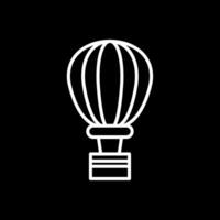 Hot Air Balloon Line Inverted Icon Design vector