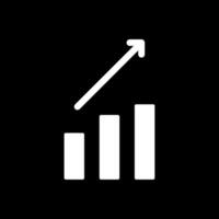 Arrow Chart Glyph Inverted Icon Design vector