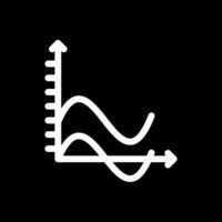 Wave Chart Glyph Inverted Icon Design vector