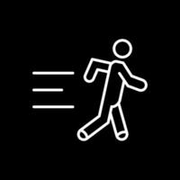 Jogging Line Inverted Icon Design vector