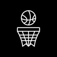 baloncesto línea invertido icono diseño vector