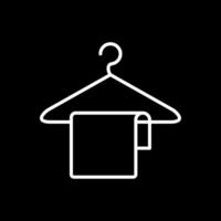 Clothes Hanger Line Inverted Icon Design vector