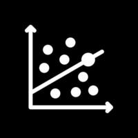 Scatter Graph Glyph Inverted Icon Design vector