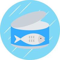 Tuna Flat Circle Icon Design vector