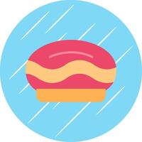 Pie Flat Circle Icon Design vector