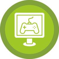Gaming Line Shadow Circle Icon Design vector