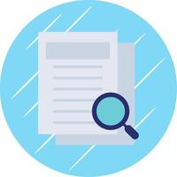 Research Flat Circle Icon Design vector