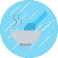 Soup Flat Circle Icon Design vector