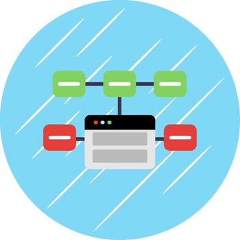 Browser Flat Circle Icon Design vector