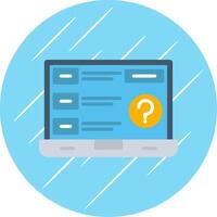 Question Flat Circle Icon Design vector