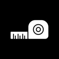 Tape Measure Glyph Inverted Icon Design vector