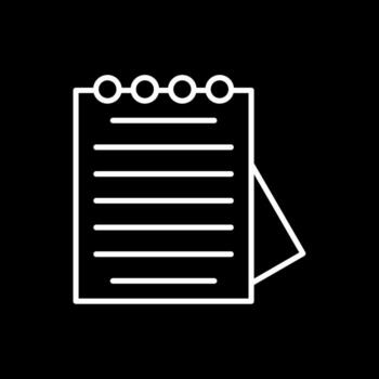 bloc línea invertido icono diseño vector