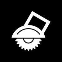 Power Saw Glyph Inverted Icon Design vector