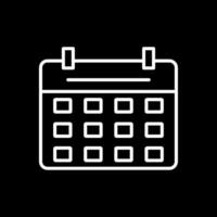 Calendar Line Inverted Icon Design vector