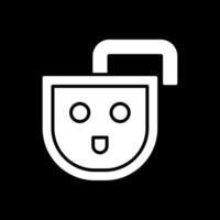 Wall Socket Glyph Inverted Icon Design vector