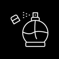 perfume línea invertido icono diseño vector